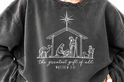 Greatest Gift of All Nativity PNG, Matthew 2:11 Christian Ch Product Image 3
