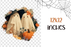 Halloween Ghosts PNG, Cute Halloween Ghost Sublimation PNG Product Image 3
