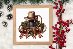 Western Christmas Cowboy Clipart Sublimation, Christmas PNG Product Image 3