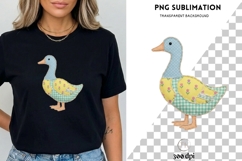 Patchwork Duck PNG | Fabric Goose Clipart | Farmhouse Duck Product Image 3