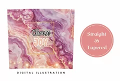 Pink Marble Tumbler Wrap Design, Choose Joy Tumbler Design Product Image 3