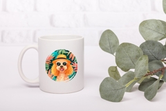 Summer Poodle Illustration, Tropical Poodle PNG Product Image 3