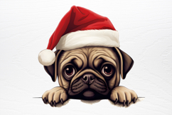 Christmas Peeking Dogs Clipart PNG Product Image 3