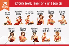 Vintage Retro Pin up Woman Kitchen Towel Sublimation Bundle Product Image 3