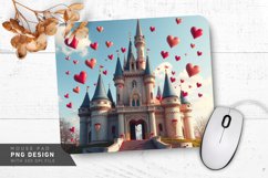 Castle with Heart Clouds Mouse Pad PNG Design Product Image 1