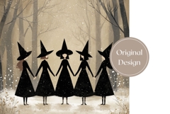 Halloween Witches Tumbler, Cartoon Witch Tumbler Wrap Product Image 3