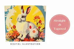 Cute Bunny Tumbler Sublimation, Pop Art Bunny Tumbler PNG Product Image 3
