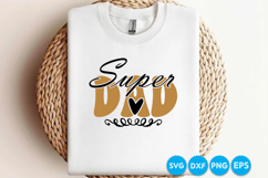 Super Dad quotes Father's day retro SVG Design Product Image 3