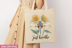 Just breathe PNG, Retro Dragonfly Sublimation P Product Image 1