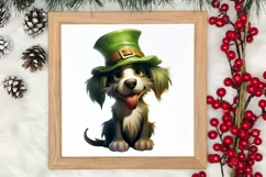 Green Christmas Dog Clipart Sublimation, Christmas Dog PNG Product Image 3