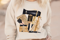 Luxury Hair Salon Sublimation PNG Black Gold Design Clipart Product Image 6