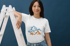 Abstract Mountain Range Embroidery Design Product Image 3