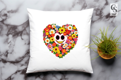Floral Smiley Face Clipart Sublimation PNG Product Image 3