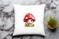 Cute Mushroom Clipart Sublimation PNG Product Image 3