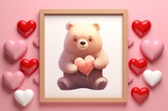 Valentines Day Bear Clipart, Christmas Clipart Product Image 3