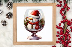 Christmas Wine Cup Sublimation Clipart Product Image 3