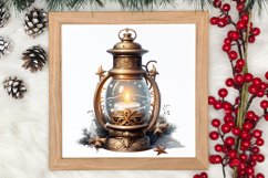 Cute Silver Christmas Watercolor Clipart, Christmas SVG Product Image 3