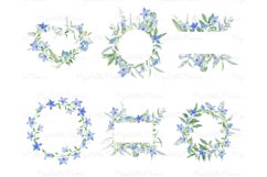 Blue wedding frame clip art | floral invitation wreath #w136 Product Image 4