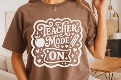 Teacher Mode On Svg, Back To School Svg, Funny Teacher Svg. Product Image 4