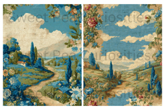 Blue, Grunge, Mixed Media, Papers, Junk Journal Product Image 3