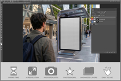 Billboard Bus Stop Modern City Product Image 2