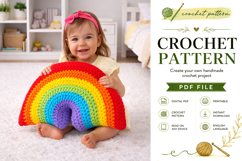 Sunshine and Rainbow Crochet Pillow Pattern PDF Product Image 4