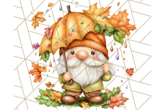 Fall Gnome PNG Clipart, Cute Autumn Gnomes with Pumpkins Product Image 3
