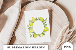 Watercolor Lemons Frame png Product Image 3