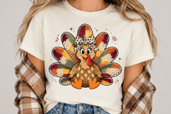 Cute Thanksgiving Turkey PNG, Fall Turkey Sublimation, Leopa Product Image 3