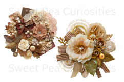 Flowers, Lace Material, Ephemera, PNG, Junk Journal, clipart Product Image 3