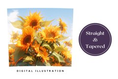 Sunflowers Field Sublimation Design, Sunflowers Tumbler Wrap Product Image 3