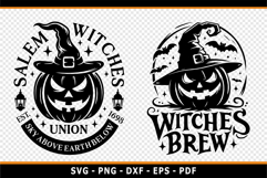 Halloween Pumpkin Faces SVG, Salem SVG, Witches Brew SVG PNG Product Image 3