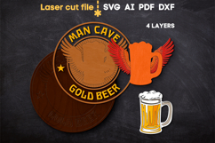 Beer Bar Sign SVG laser cut files for Glowforge Product Image 3