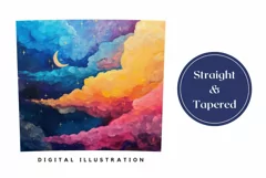 Colorful Sky Tumbler Wrap, Celestial Tumbler Sublimation Product Image 3