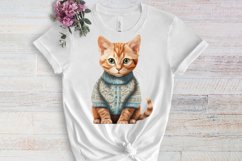 Christmas Cats Sublimation Clipart, Christmas Cats Clipart Product Image 3