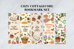 Cozy Cottagecore Bookmark Set,Warm Pastel Floral Designs Product Image 3