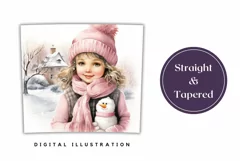 Watercolor Christmas Tumbler Wrap, Christmas Sublimation PNG Product Image 3