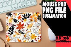 Autumn Watercolor Mouse Pad with Fall Patterns Product Image 1