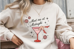 Meet Me At Midnight PNG - Retro New Year’s Eve Sublimation Product Image 3