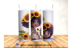 Girl and Woman Sunflower 20 OZ Tumbler Sublimation Design Product Image 3