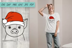 Christmas Svg | Pig Santa Claus Svg | Pig Svg Product Image 2
