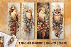 Vintage Bird Bookmark Sublimation Design Product Image 1