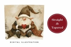 Christmas Gnome Tumbler, Watercolor Christmas Tumbler Design Product Image 3