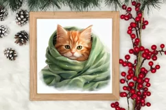 Pets Love Christmas Watercolor Clipart, Christmas PNG Product Image 3