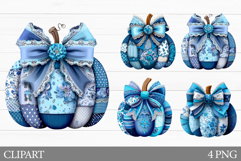Patchwork Pumpkin Clipart. Fall Pumpkin Clipart Product Image 1