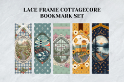 Lace Frame Cottagecore Bookmark Set,Vintage Floral Aesthetic Product Image 3