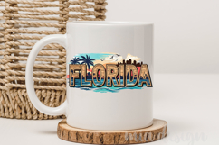 Florida State PNG, Vintage Sunshine State Beach Sublimation Product Image 3