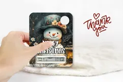 Watercolor Snowman Money Card Designs, Christmas Gift Card Product Image 3