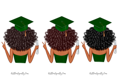 Senior Black Woman Graduation PNG Product Image 3