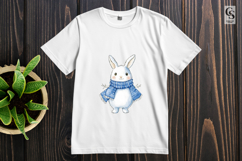 Cute Winter Bunny Clipart Sublimation PNG Product Image 3